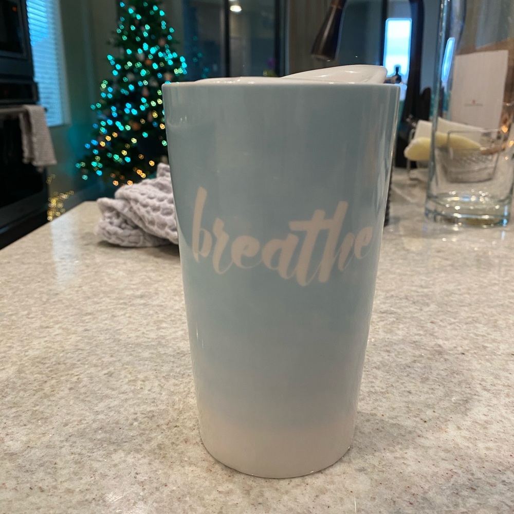 Breathe Ceramic Mug with Lid